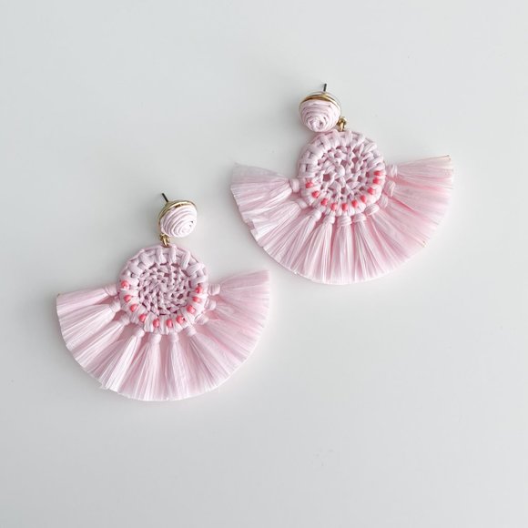 J. Crew Factory Fan Statement Earrings (Cool Pink) - Picture 1 of 3